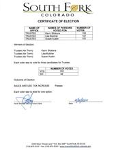 Certificate of election 2024